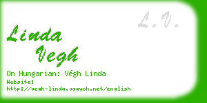 linda vegh business card